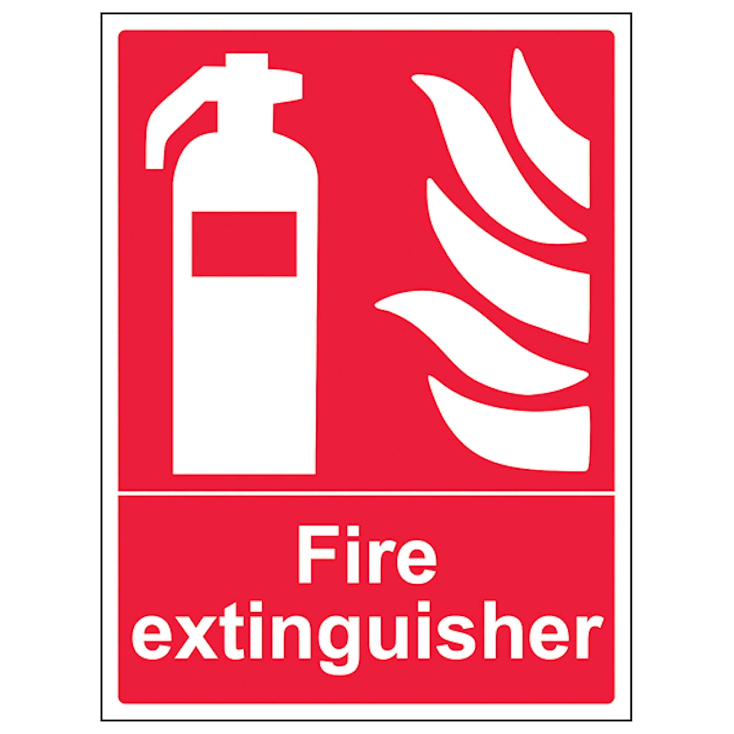 V Safety Fire Extinguisher - Portrait 300 x 400mm - 3mm Aluminium Composite Safety Sign