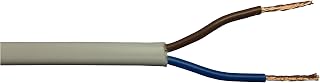 2192Y 2-Core Electric Cable 0.5mm 3A White or Black Flat Flexible (5m, White)