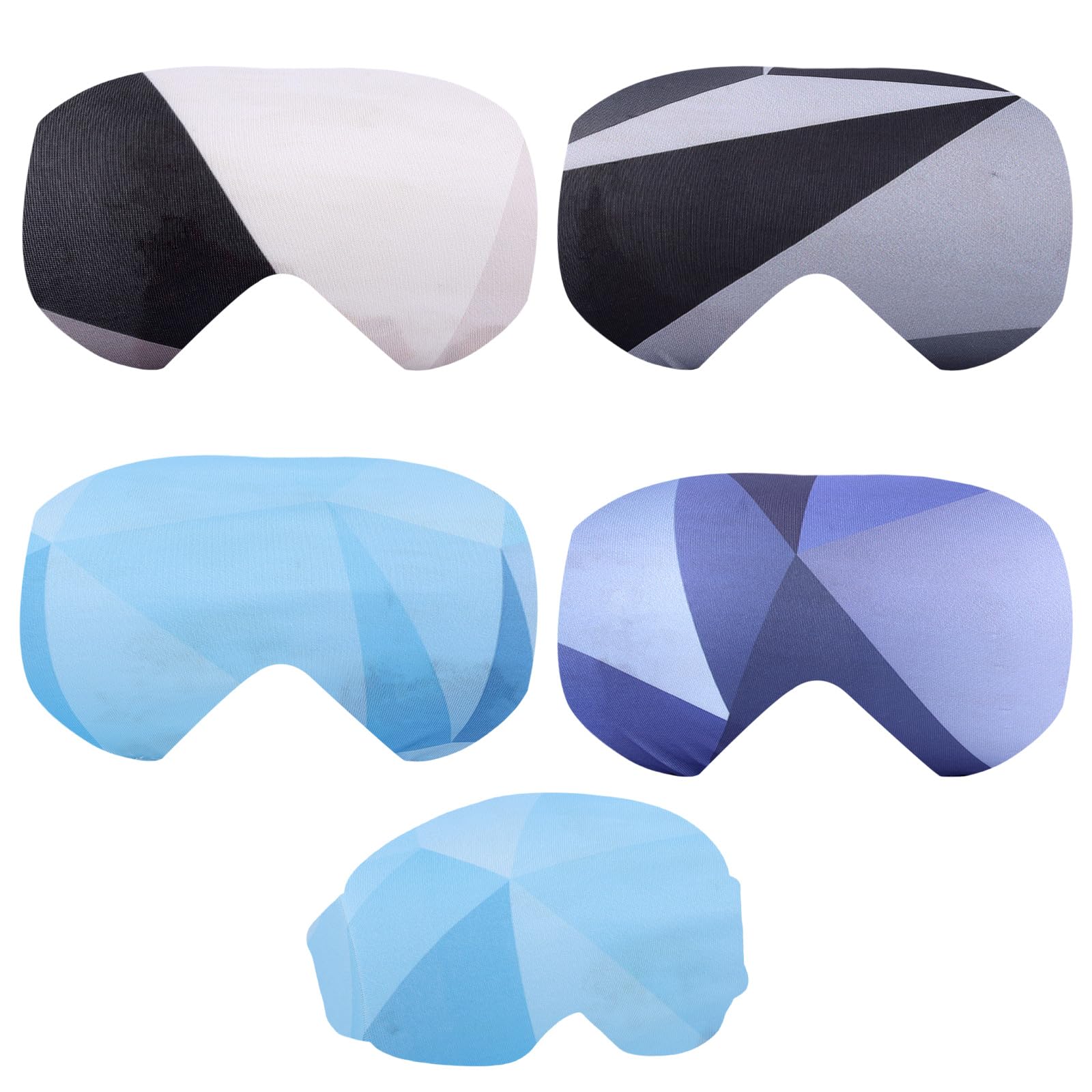 Sinbana 4pcs Ski Snowboard Goggle Cover Sleeves, 4 Patterns Polyester Ski Goggle Lens Cover Protectors for Adults Kids Travel Storage Accessories Scratch-Resistant & Dust-Resistant โ image 1