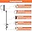 Eurmax USA Ground Anchors Heavy Duty Adjustable L-Shaped Head Shed Tent Stakes Trampoline Anchors, Trampoline Stakes for Sheds,Swing Sets,Mobile Home,Carports Set of 4(Silver)