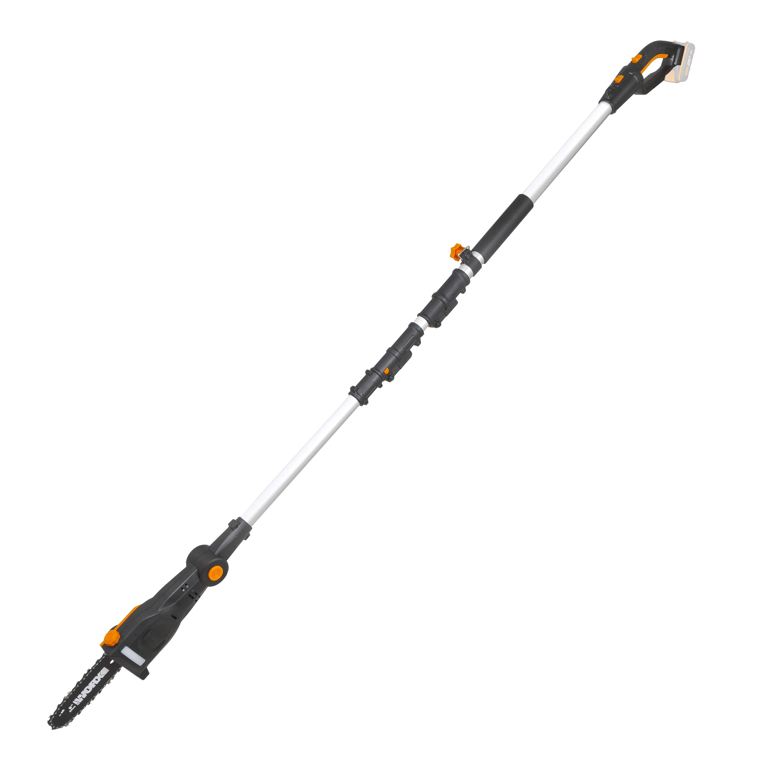 WORX WG349E.9 Akku Teleskop-Hochentaster 20V – Praktische Kettensäge für Einsätze an schwer erreichbaren Stellen im Garten – Ohne Akku & Ladegerät & WA0308 Worxc Heckenschere WG252E / WG349E