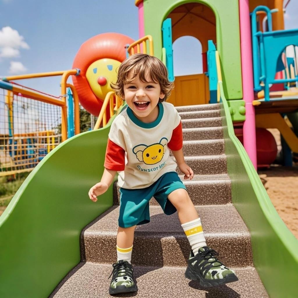 Boys Girls Shoes Kids Sneakers Lightweight Breathable Tennis Athletic Running Shoes for Toddler/Little Kid/Big Kid 2 Big Kid Camouflage Green image 2 of 7 B0DJ73NTXM