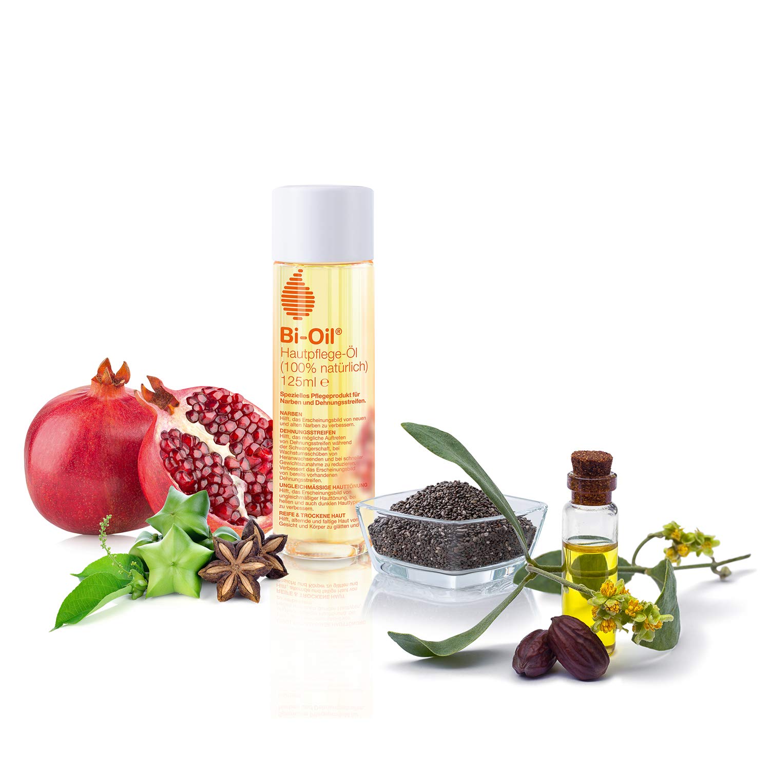 Bi-Oil Olejek do pielęgnacji skóry w 100% naturalny | olejek dla kobiet w ciąży ze 100% naturalnymi składnikami | olejek do ciała w trakcie i po ciąży | wegański | 125 ml