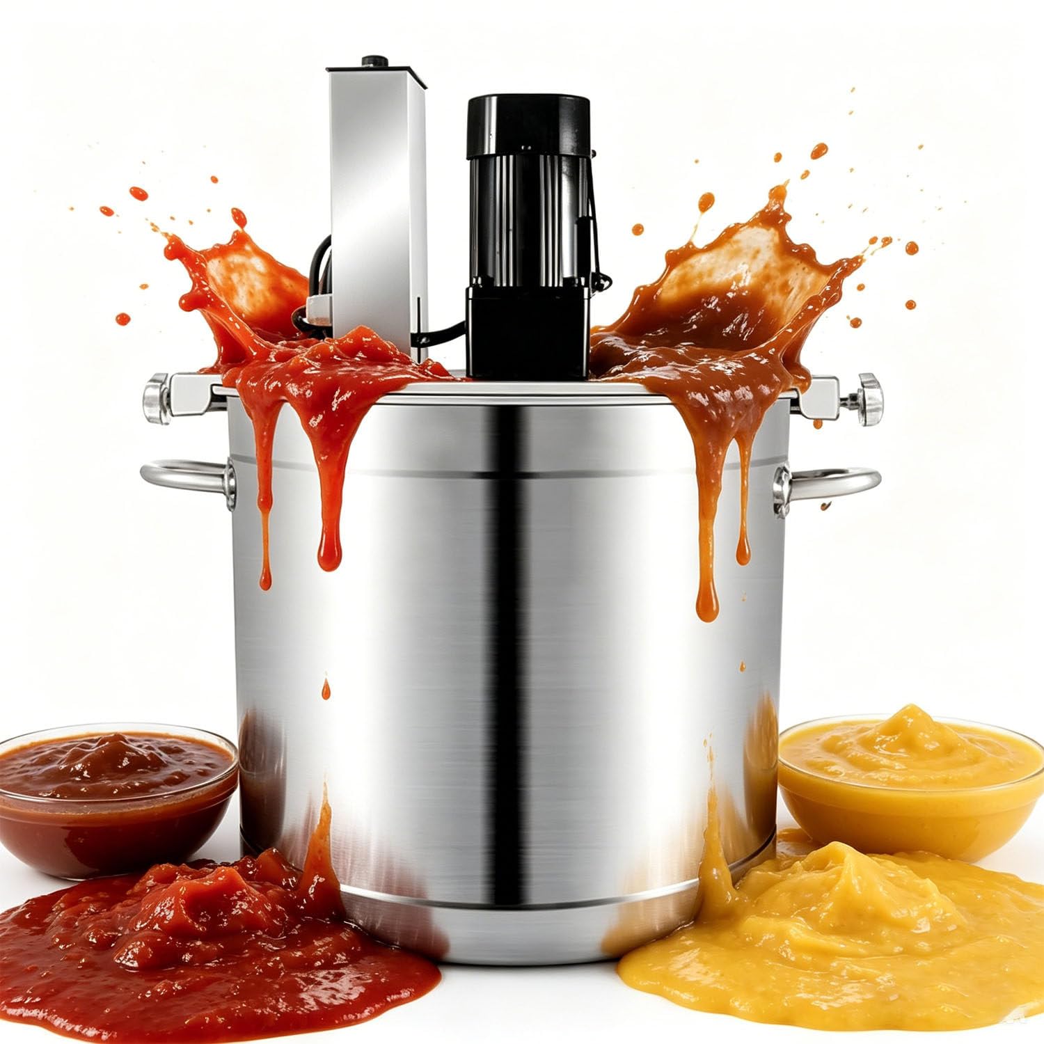 UORDBY Jam Automatic Stirrer, SStainless Steel Electric Mixer Machine, Automatic Food Mixer Pot, With 4-Blade Mixing Scraper, For Making Jam, Sauce, Filling, Seas 85L