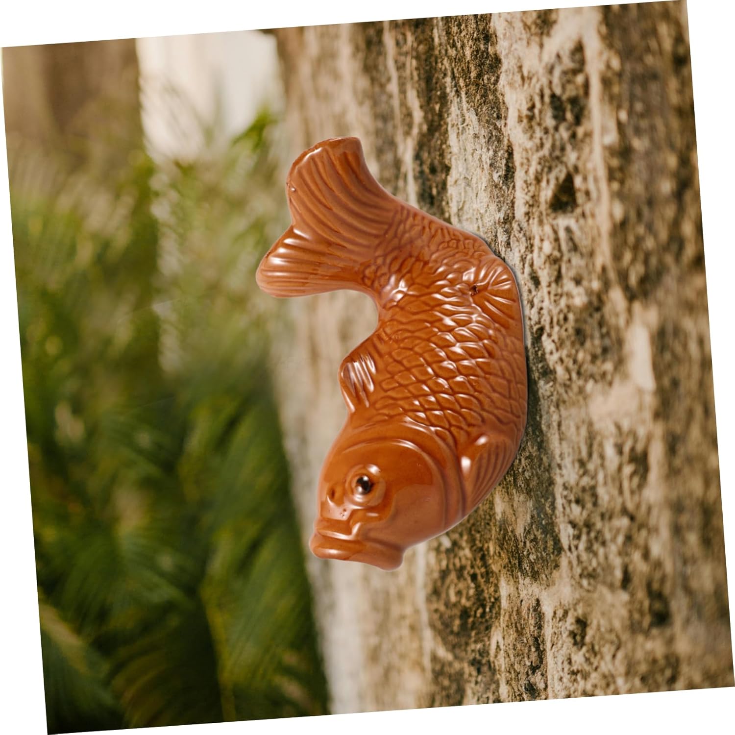 LIFKOME Landscape Waterfall Fish Fountain Decor Compact Ceramic Outdoor Water Spout for Courtyards and Gardens Creates Relaxing Atmosphere and Enhances Aesthetic Appeal