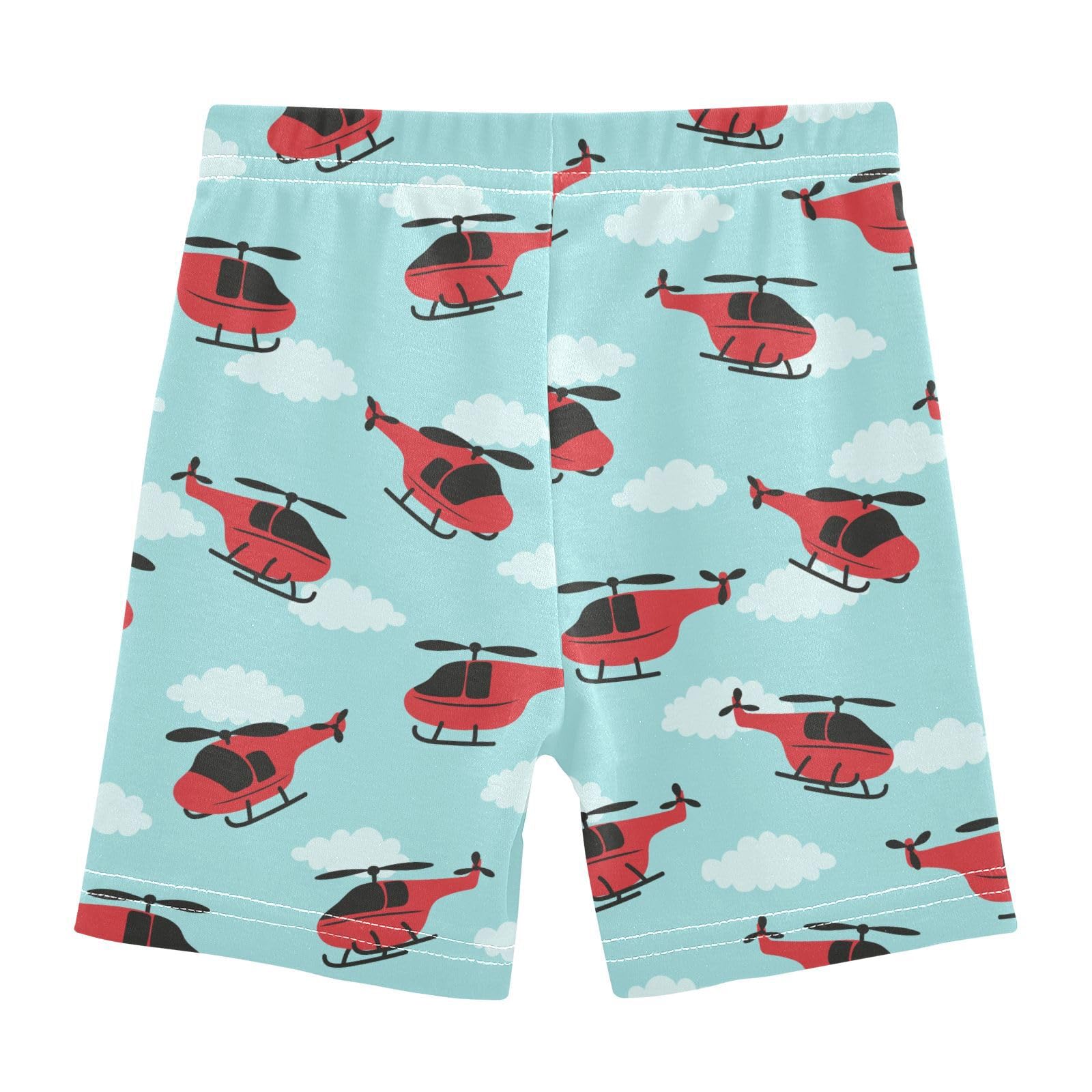 JHKKU Girls Helicopters Shorts Cotton Cartwheel Bike Kids Biker Under Dress Dance Short Girl Clothes 8Y