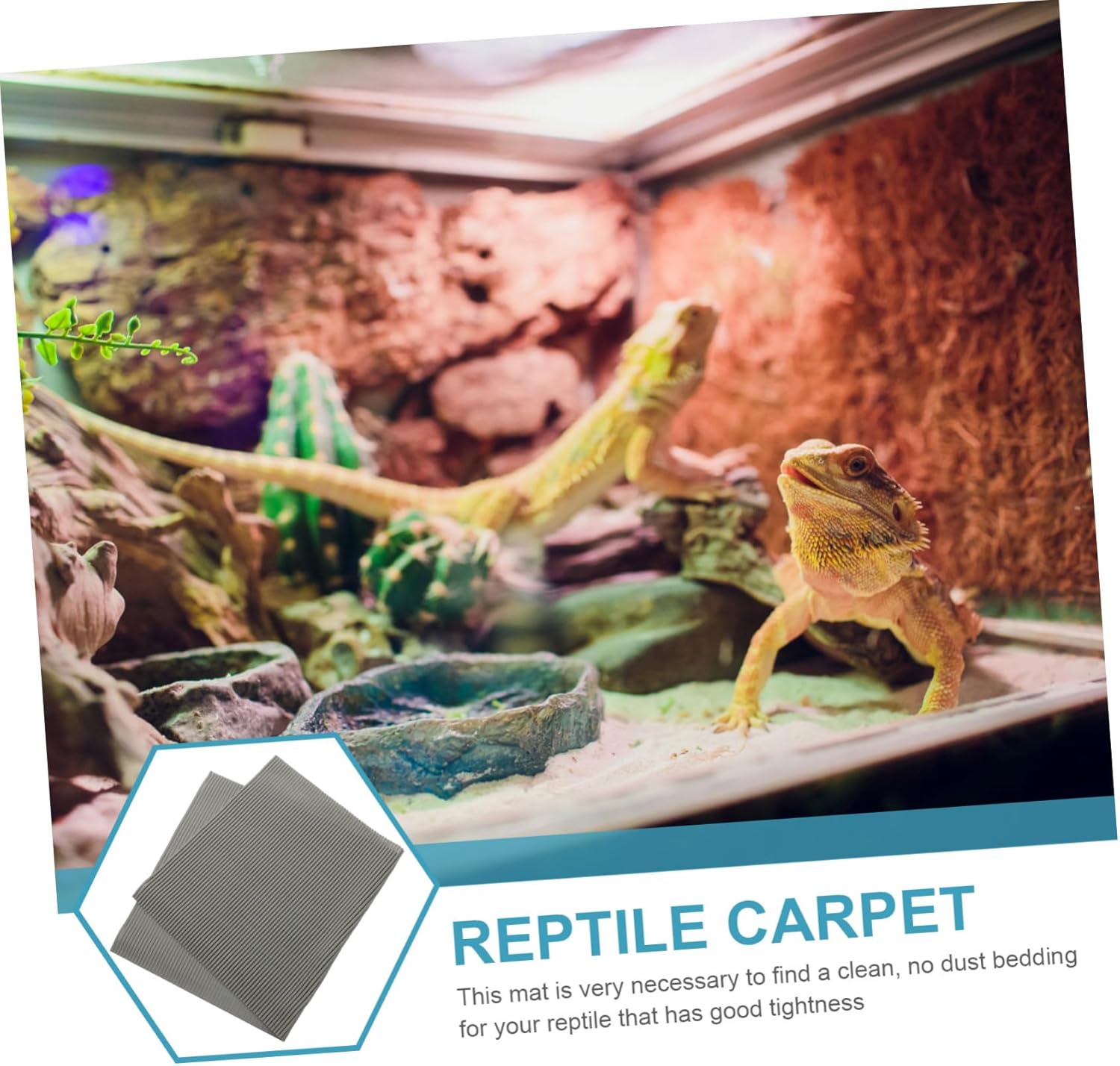 BESPORTBLE Reptile Carpet Mat and Moisturizing Pad Terrarium Snake Bedding Lizard Bedding Reptile Terrarium Mats