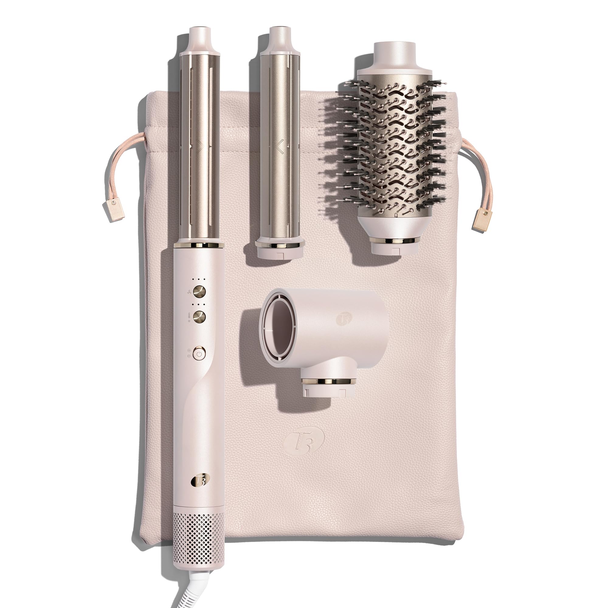 T3 Aire 360 Kit brosse soufflante avec accessoires de bouclage en céramique, brosse ovale et concentrateur pour le séchage - pour tous types de cheveux.