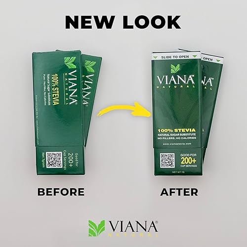 Miniatura 2 de VIANA STEVIA - Extracto de estevia granular 100% puro garantizado Rebaudiósido-A (Reb-A) 97%, sin rellenos, paquete de tamaño de bolsillo, ayuda