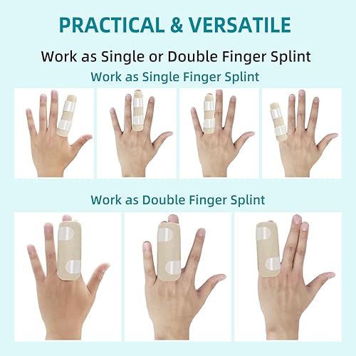 Miniatura 4 de Férula de dedo de gatillo con 4 barras de metal, férula de dedo de mazo para enderezar, artritis, lesiones, esguince roto, ajustable