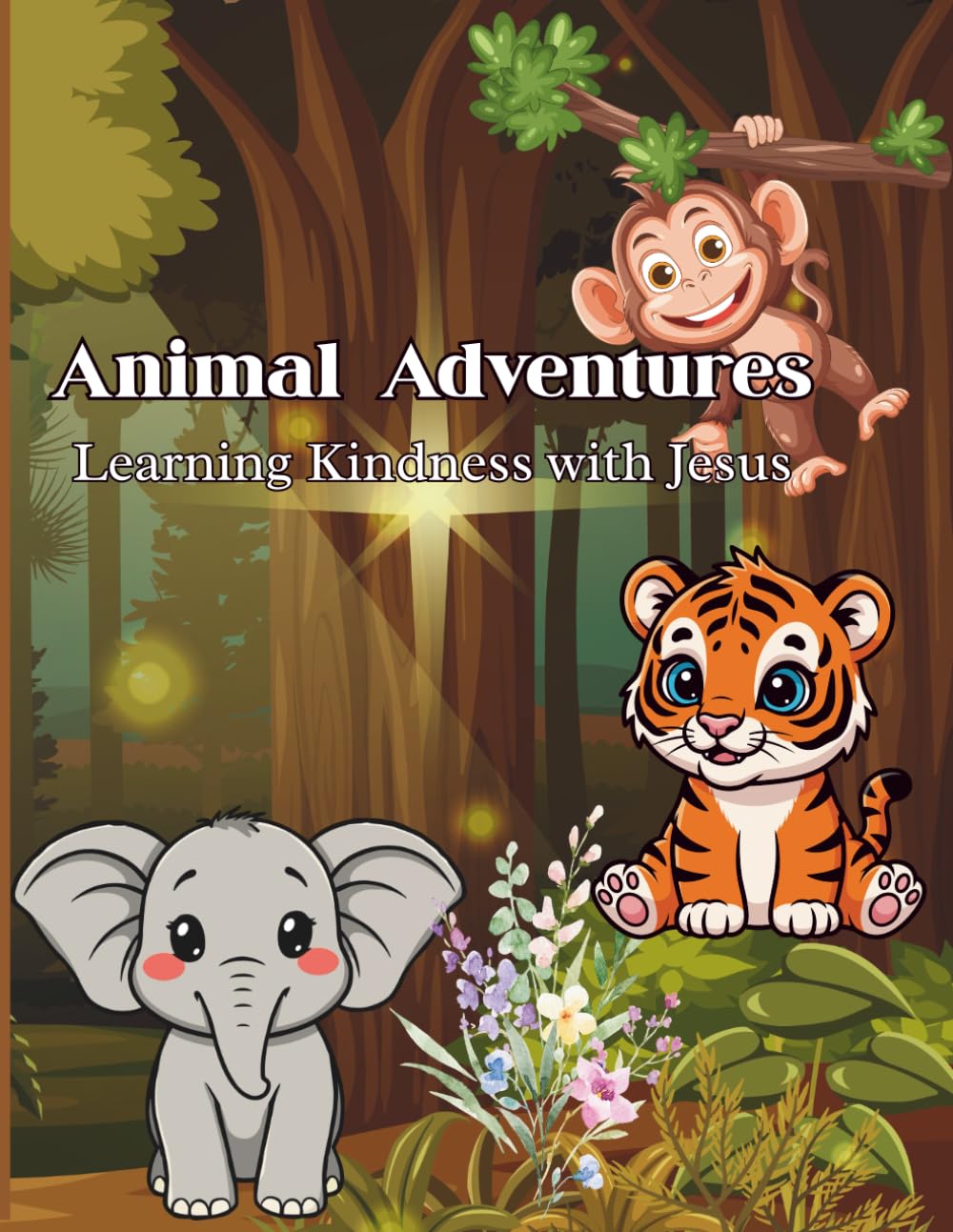 Animal Adventures: Learning Kindness with Jesus: Fun Christian Coloring & Activity Book for Kids Ages 3–6 | Learn Kindness, Sharing & Love Through Adorable Animal Friends
