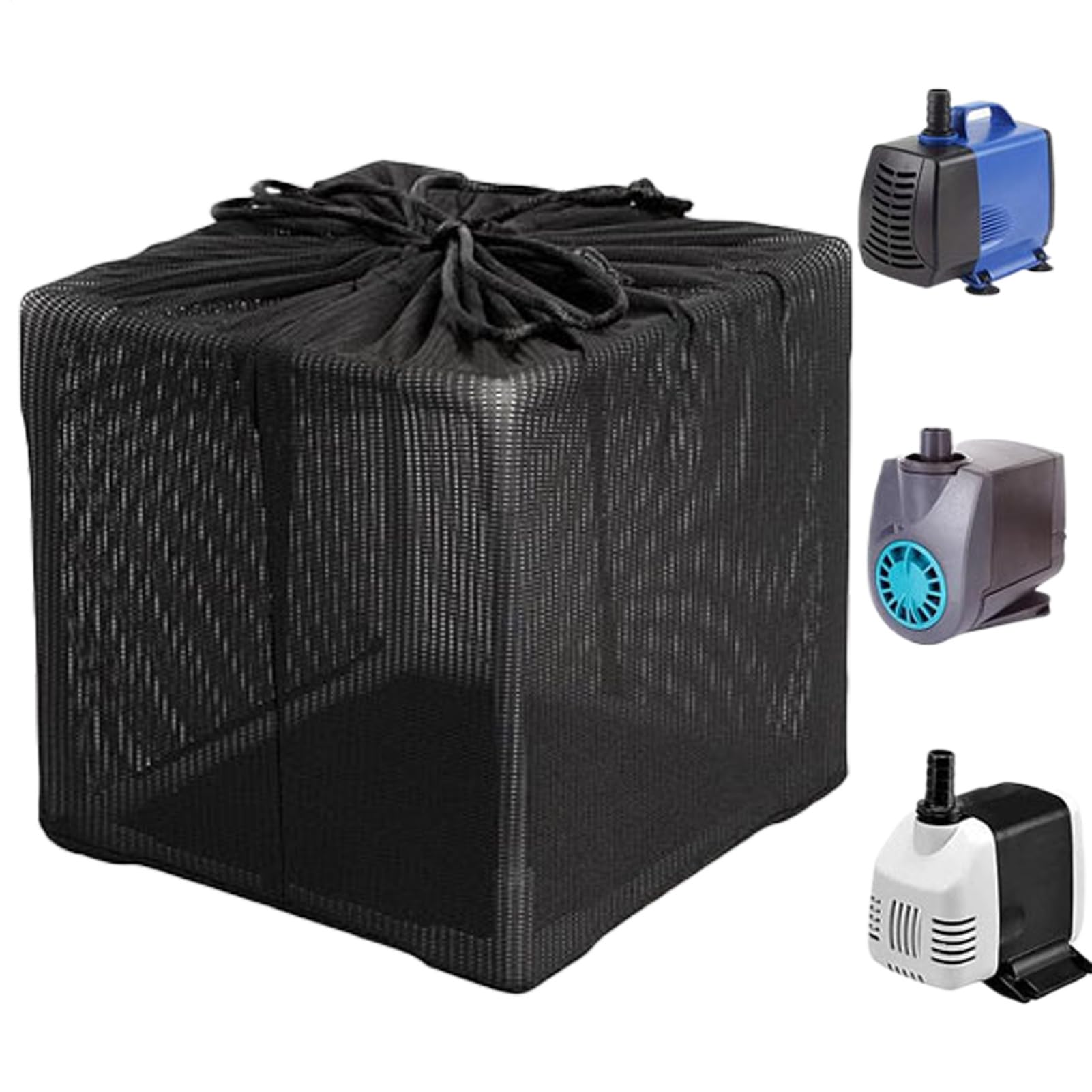 Sac De Pompe De Bassin | Maille Anti-obstruction Avec Cordon De Serrage Pour Fontaine, Aquarium, Jardin Extérieur