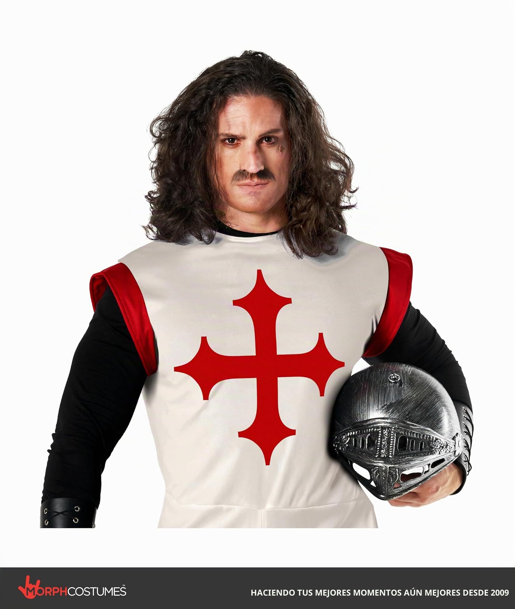 Morph Disfraz Caballero Medieval, Traje Caballero Templario, Disfraces Medievales Hombre,Disfraz Carnaval Hombre