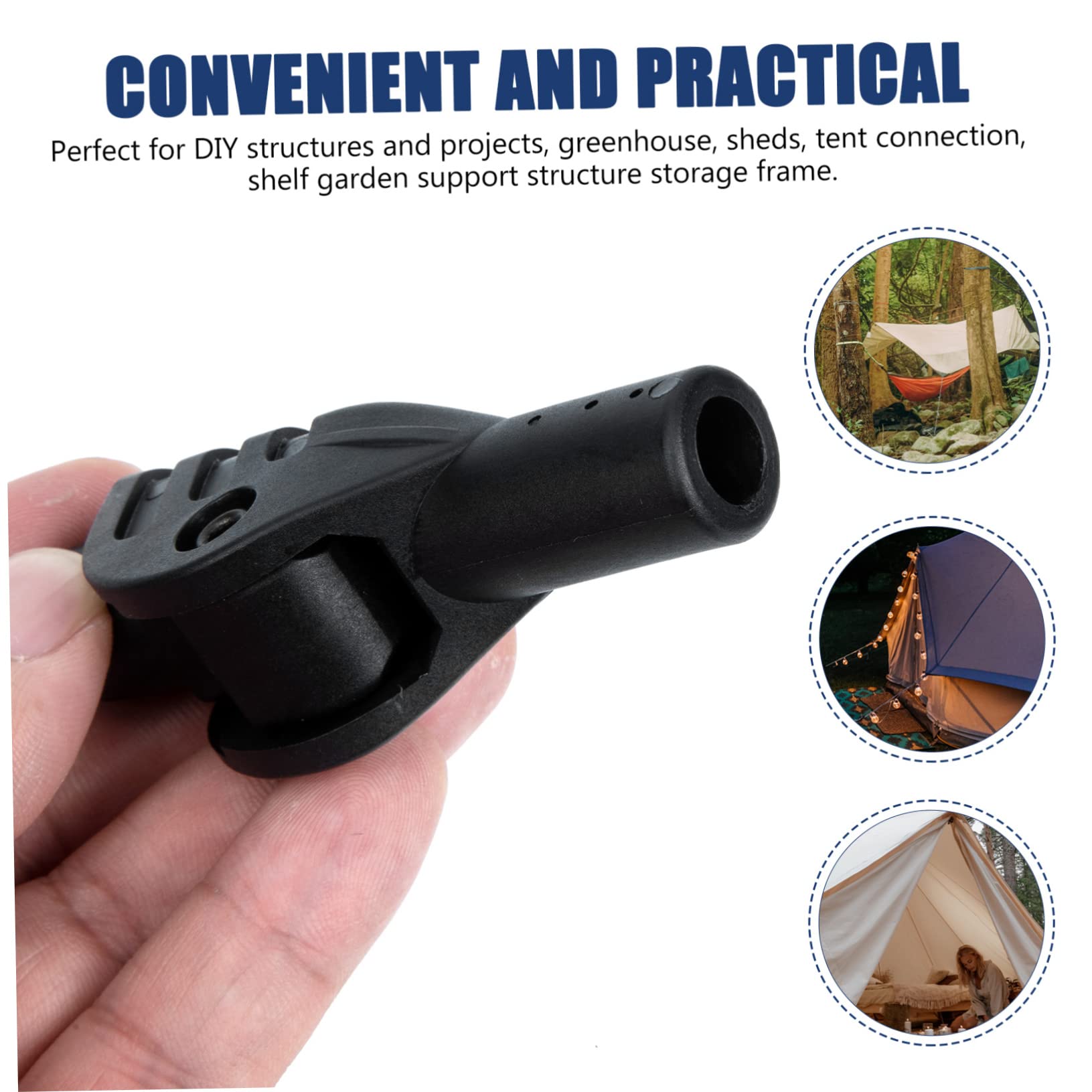 TOYANDONA Connecteurs De Poteaux De Soutien pour Tente Joints De Réparation DIY pour Camping Et Activités Extérieures Matériau Et Durable Et Portables