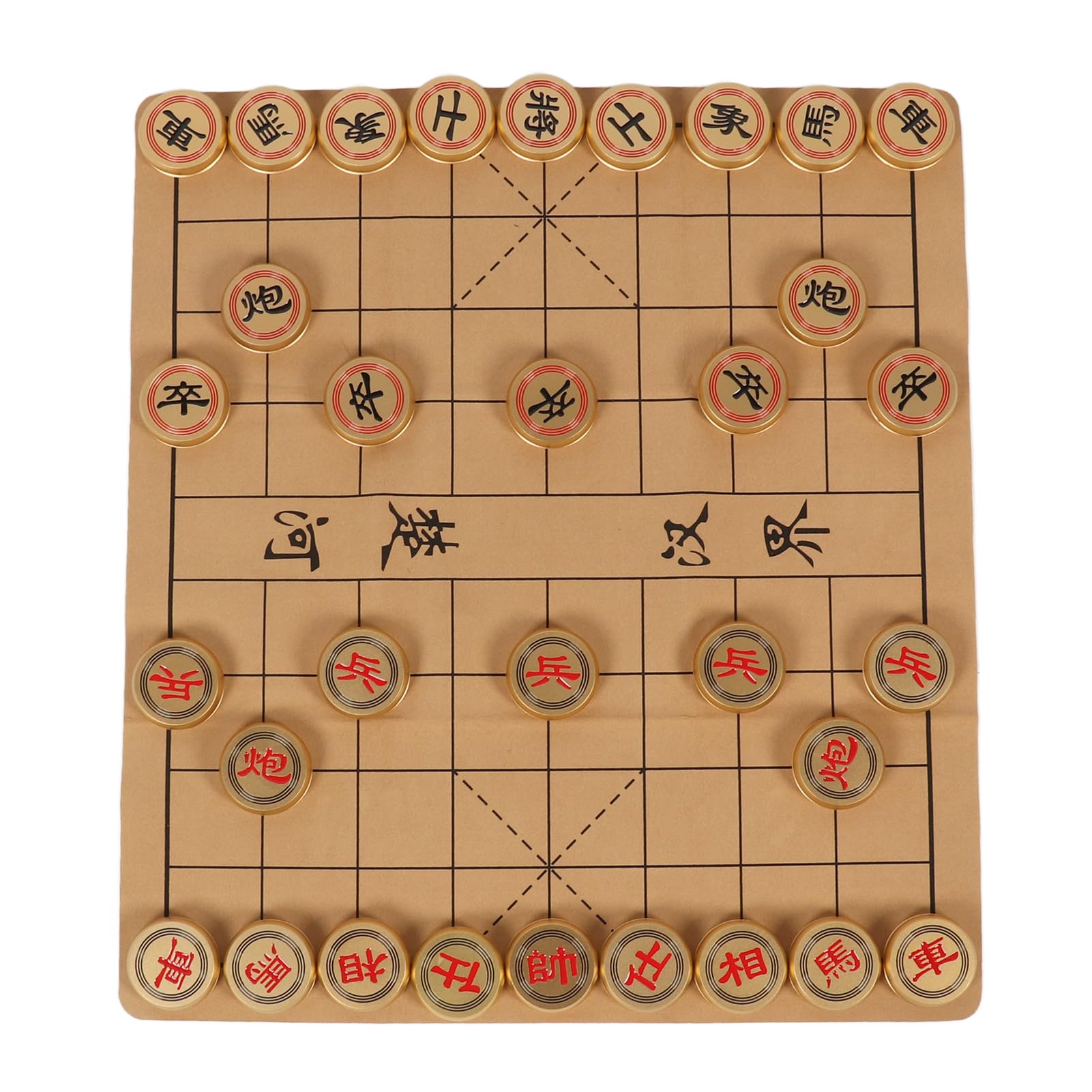 Set di scacchi cinesi WW Xiangqi in lega di alluminio Set di scacchi cinesi portatile con tavola pieghevole EEE