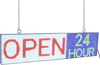 Leadleds P4 Full Color WiFi LED Sign Programmable Message Board, Protable LED Billboard Support Text, Animation, Countdown, Timer Indoor Use for Store, Coffee, Bar (L 20.5" x W 5")
