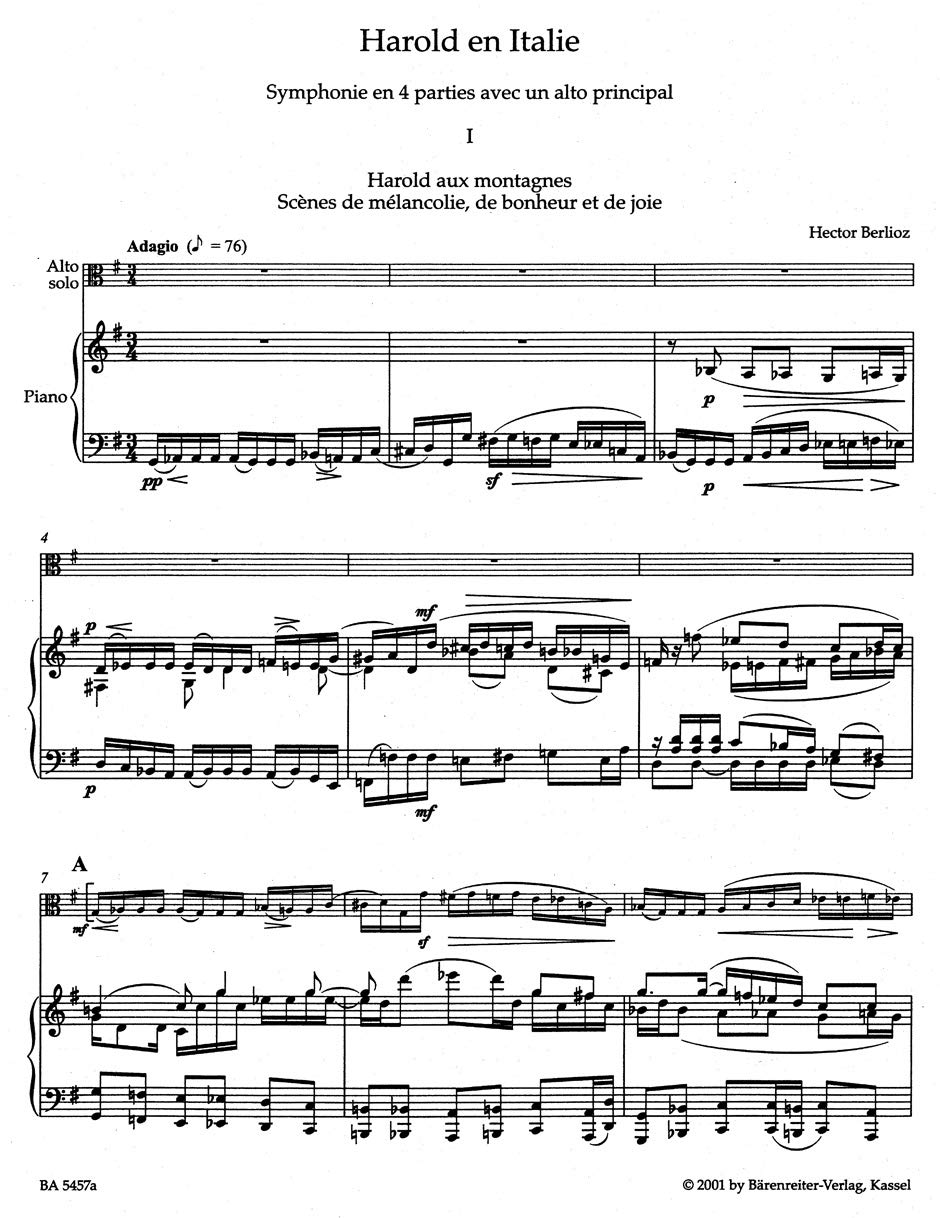 Harold en Italie Op 16 – Sinfonie in 4 saetzen va Orch