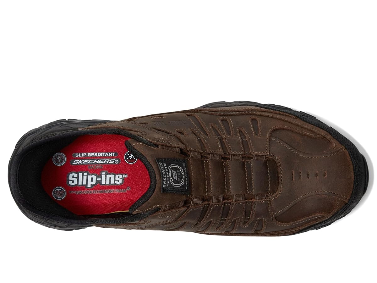 Skechers Rebem steel toe work boots with higher ankle support