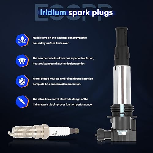 Vista 2041 de ECCPP Bobinas de encendido portátiles de repuesto para automóvil compatibles con Infiniti I30/para Nissan Maxima 3.0L V6 2000-2001 Reemplazo