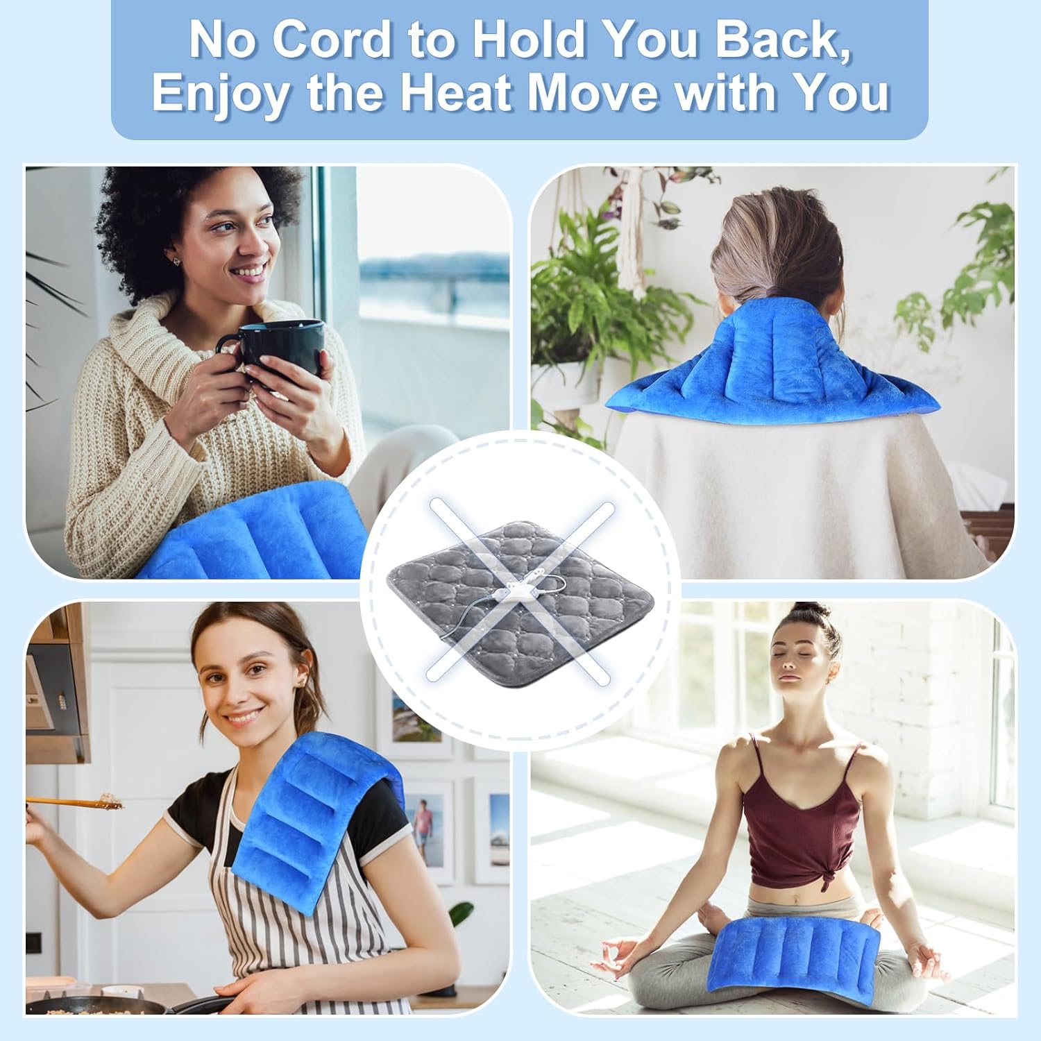 SuzziPad Almohadilla térmica para microondas para cuello y chorros