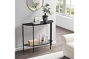 SAYGOER Small Black Entryway Table for Hallway and Living Room