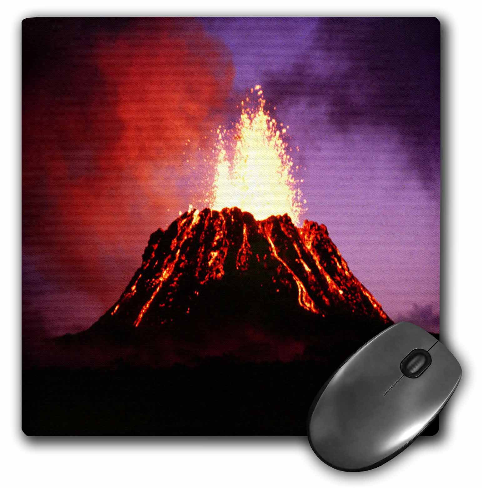 3dRose LLC 8 x 8 x 0.25 Inches Hawaii Volcano Eruption at Night Mouse Pad (mp_8120_1)