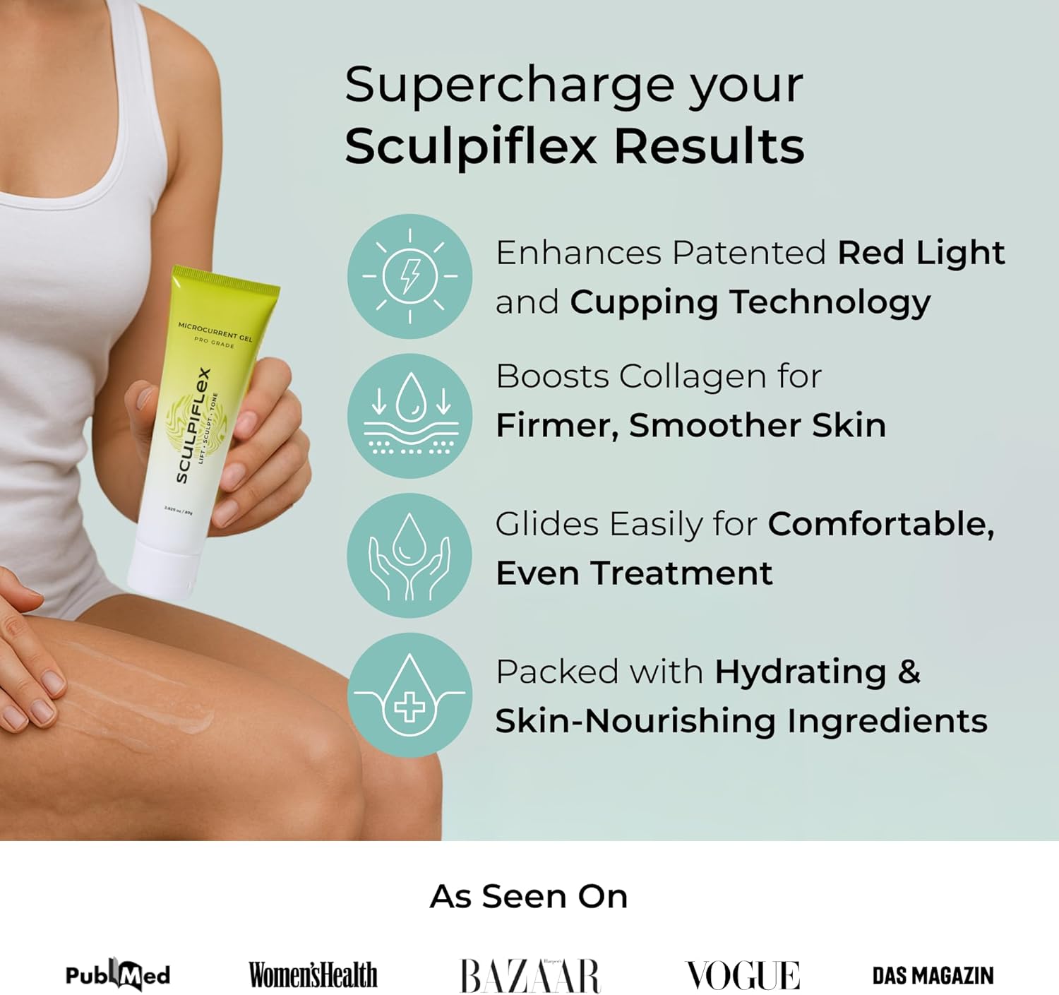 Gel - Moisturizing Gel for Sculpting Device, Hydrating, Helps Skin Look Firmer and More-Toned, Suitable for All Skin Types, Cruelty Free (2.82oz) - Image 2