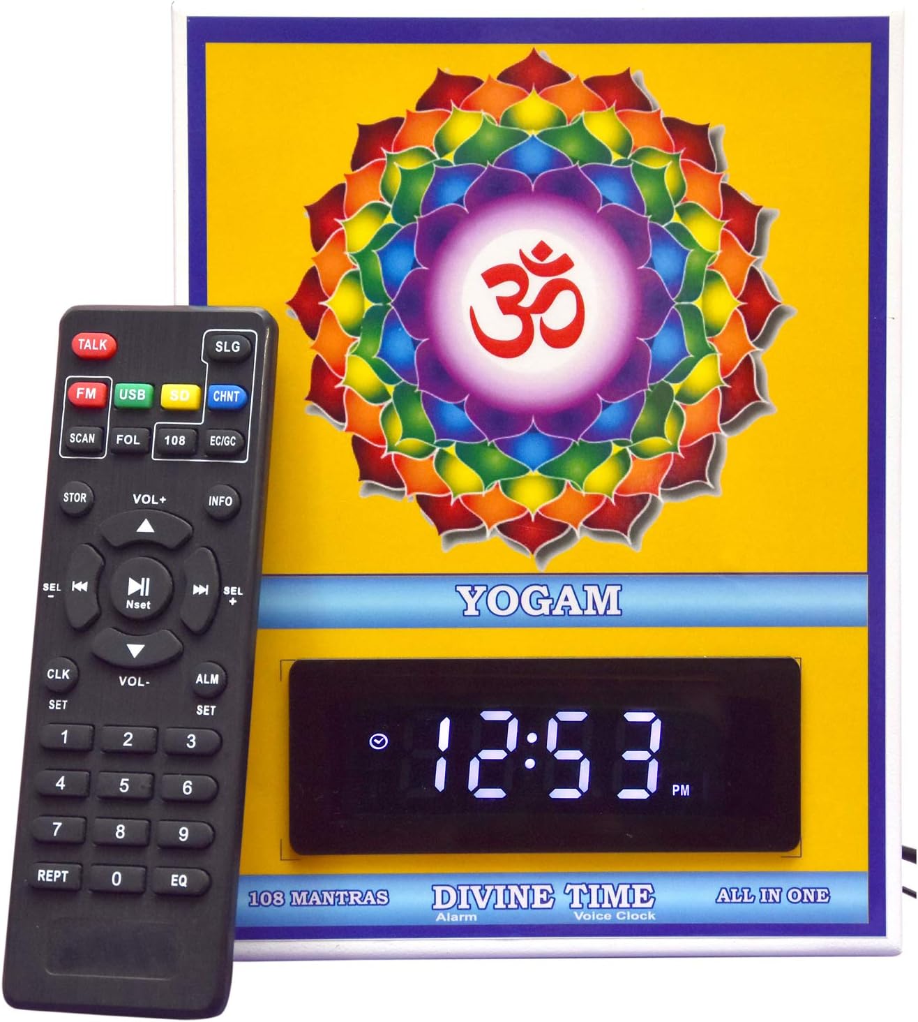 Yogam Metal All In One Divine Times Chanting Mantra Device with Slokas (Multi)
