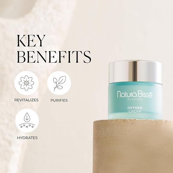 Natura Bisse Oxygen Cream, Purifying Moisturizing Cream, Hydrates, Purifies & Revitalizes, For Normal & Dry Skin, 2.5 Oz