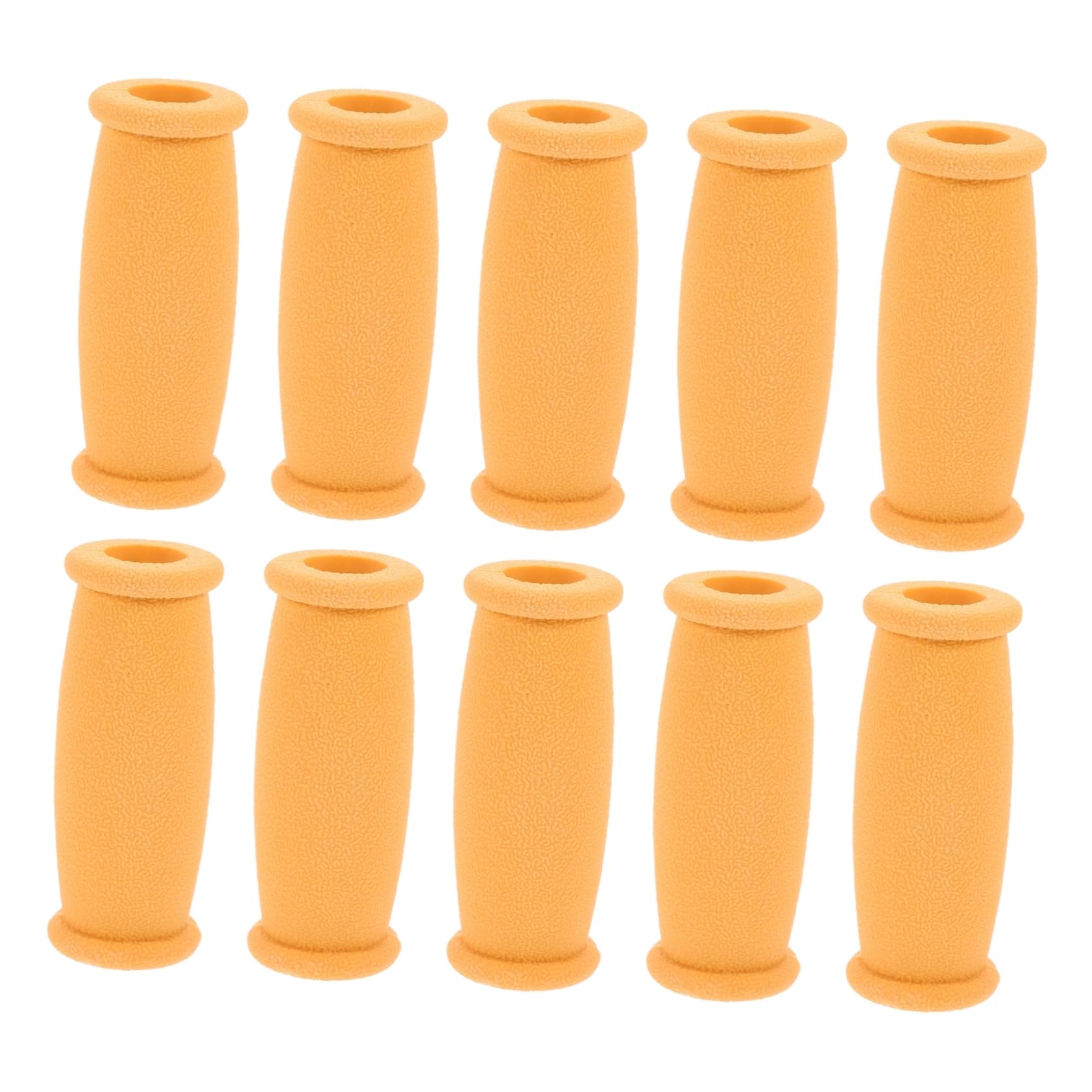 HOODANCOS 10pcs Rubber Grip of Crutch Hand Grips for Crutch Crutches Alternative Crutch Hand Pad Crutch Hand Grips Replacement Parts Fit Underarm Crutch Pads Hand Crutch Elastomer Yellow