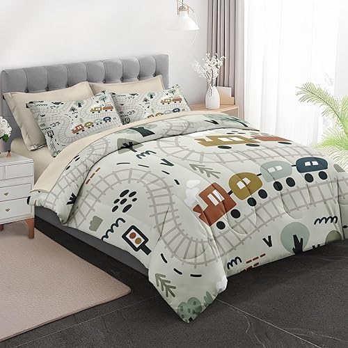 Miniatura 46 de Juego de edredón con 2 fundas de almohada, tamaño matrimonial, diseño de hongo hippy y arco iris, decoración de cama retro de los años 70, hippie,