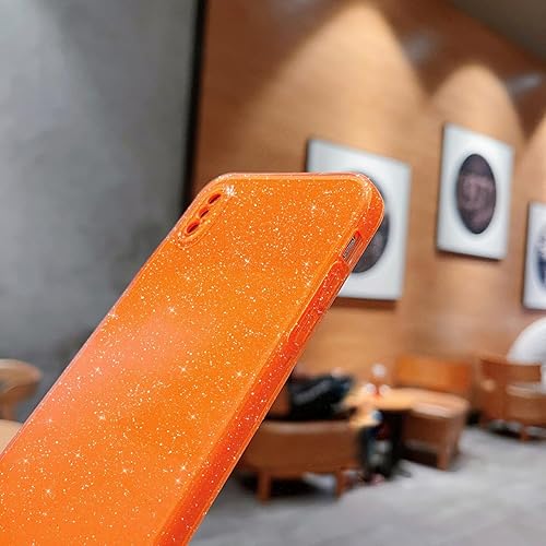Miniatura 5 de Funda compatible con iPhone Xs Max de 6.5 pulgadas, bonito color neón brillante, con purpurina, delgada, delgada, a prueba de golpes, funda de