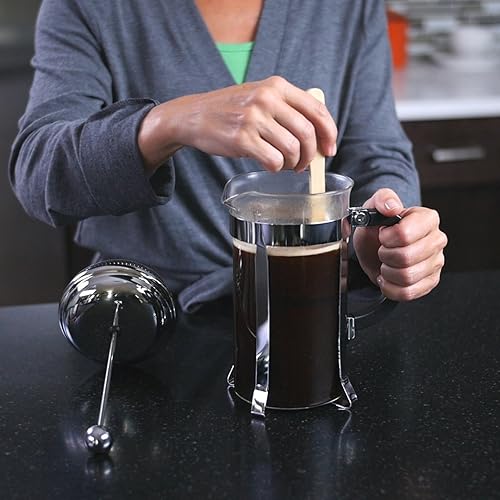 Miniatura 6 de Cafetera de prensa francesa, 34 onzas, 8 tazas, cuchara de clip y 2 filtros adicionales incluidos Divlor