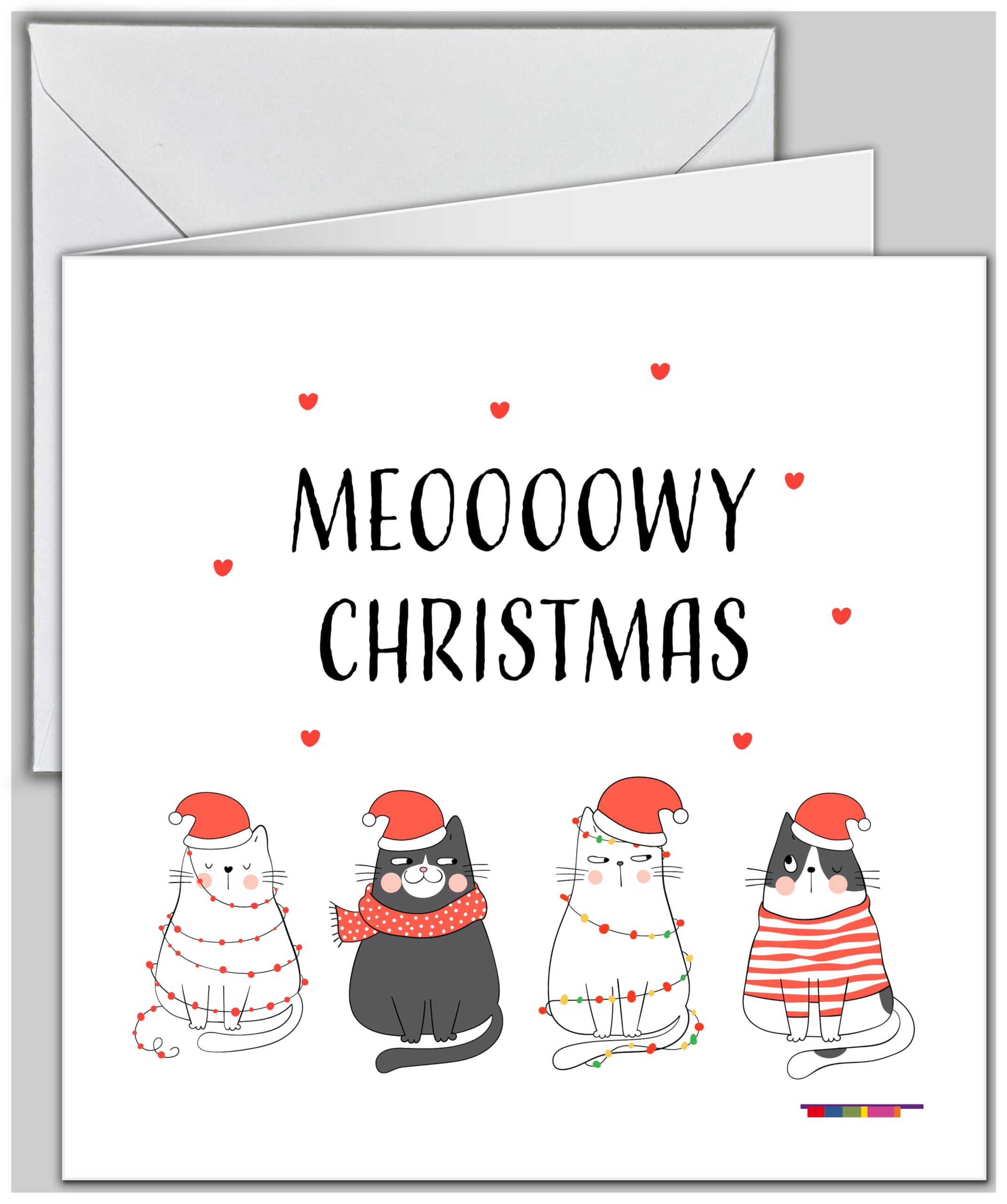 Pet Cat Dog Christmas Xmas Tree Festive Santa Greeting Gift Card From