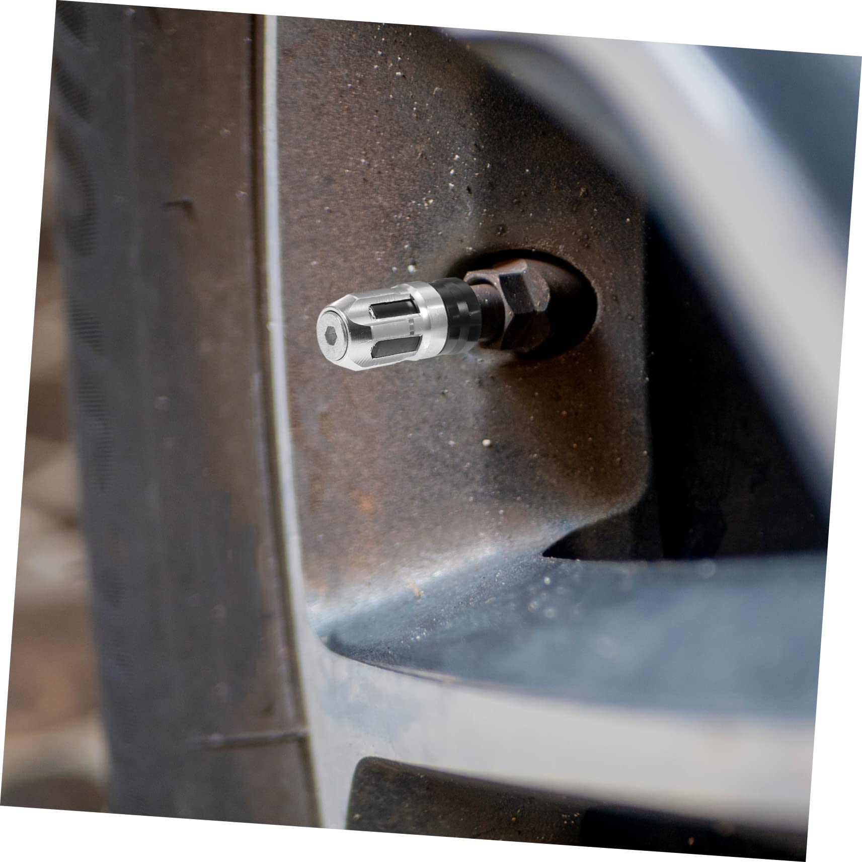 5 Set Cappuccio Del Tappo Del Nucleo Della Valvola Stelo Polvere Tappi Valvola Pneumatici Tappi Valvole Pneumatici Fornitura Auto Accessori Per Auto Lega Di Alluminio 2 Pezzi*5