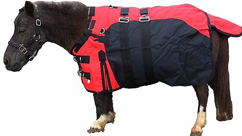 1200D Miniatura Weanling Donkey Pony Horse Foal Winter Turnout Impermeable Transpirable Manta Rosa 51975