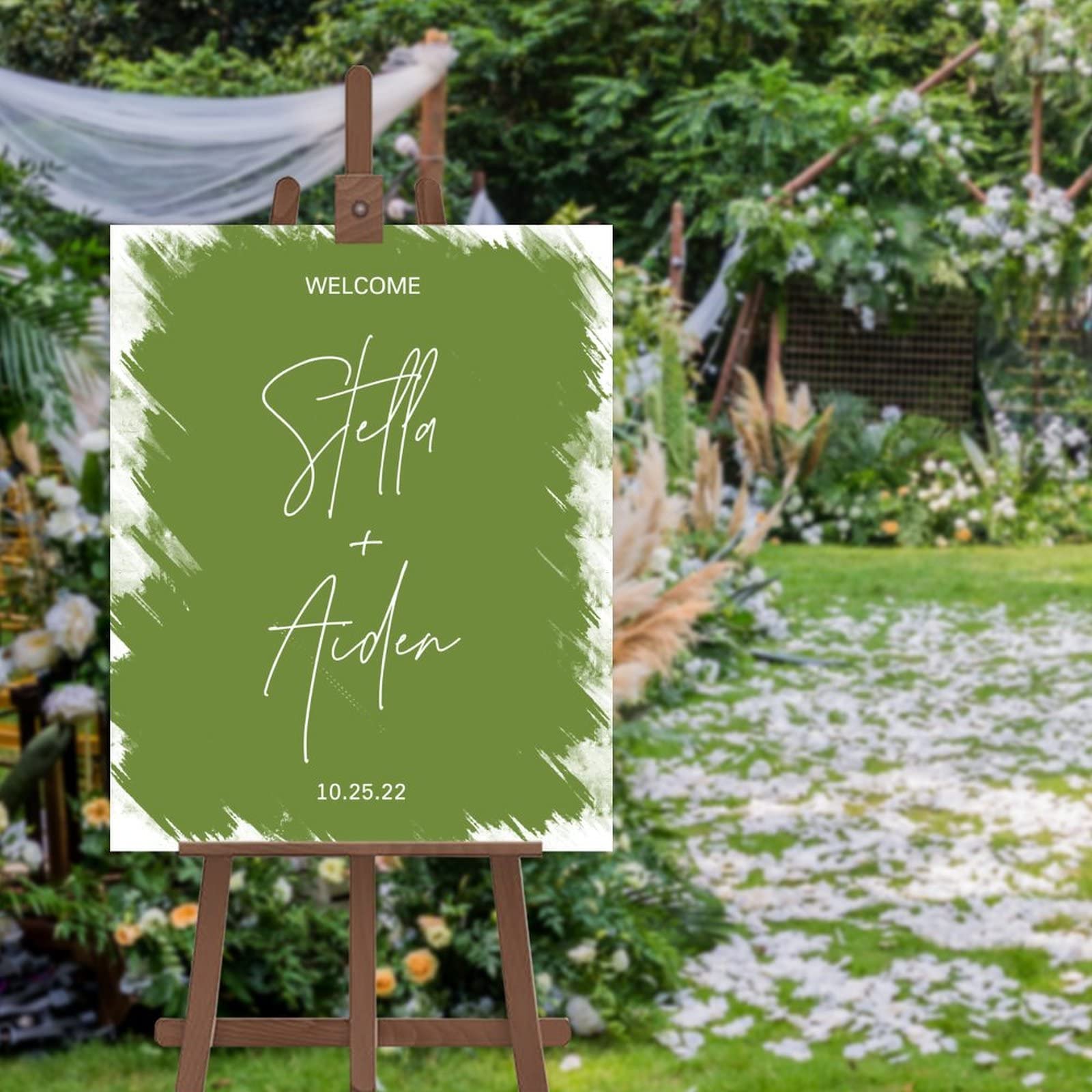 Panneau de bienvenue personnalisé mariage pour guider vos invités avec style