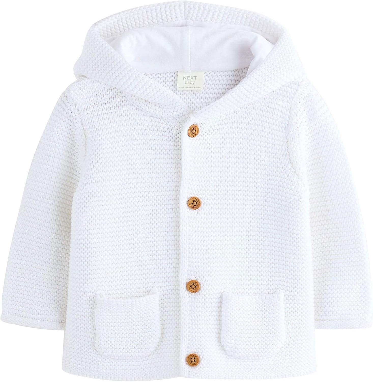 NEXT Noworodki unisex Dzianinowy kardigan niemowlęcy z kapturem