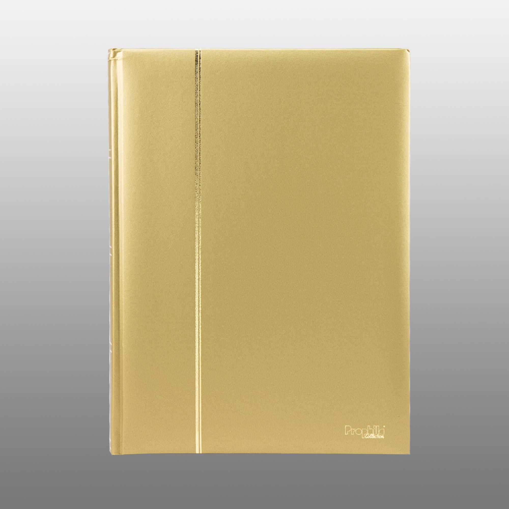 Prophila édition métallique album pour timbres, 60 pages, intérieur noir (couv. Dorée)