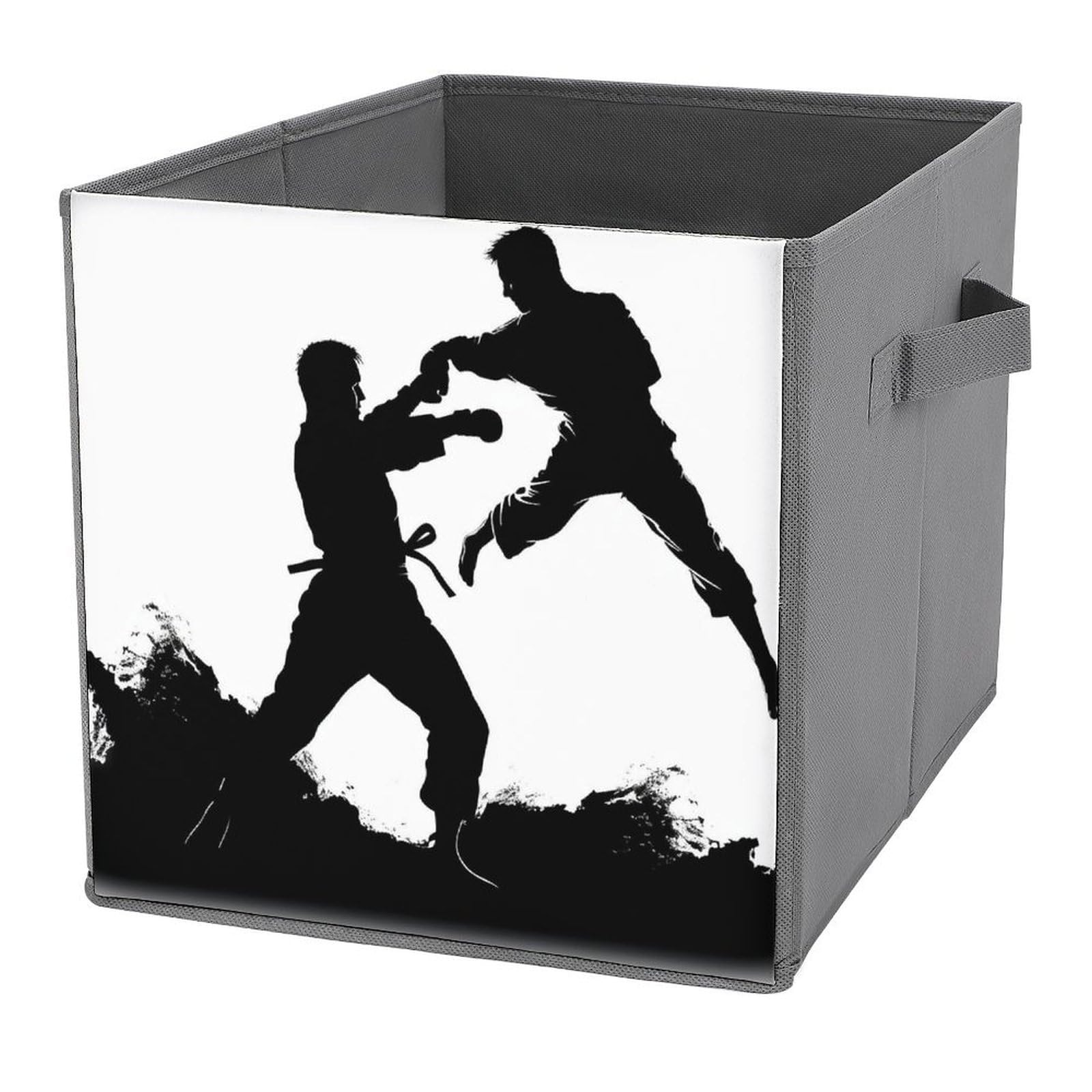 Bacs de rangement pliables cube kickboxing haut de gamme aux poignées en cuir