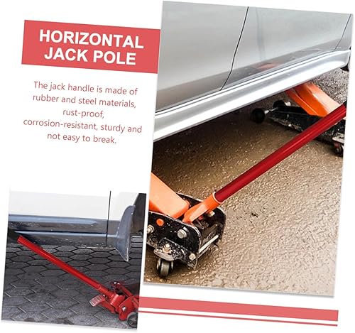 Miniatura 3 de COOLHIYA Gato de piso con mango de gato, 2 unidades, mango de coche, mango de goma hidráulico horizontal, mango de poste de gato horizontal,