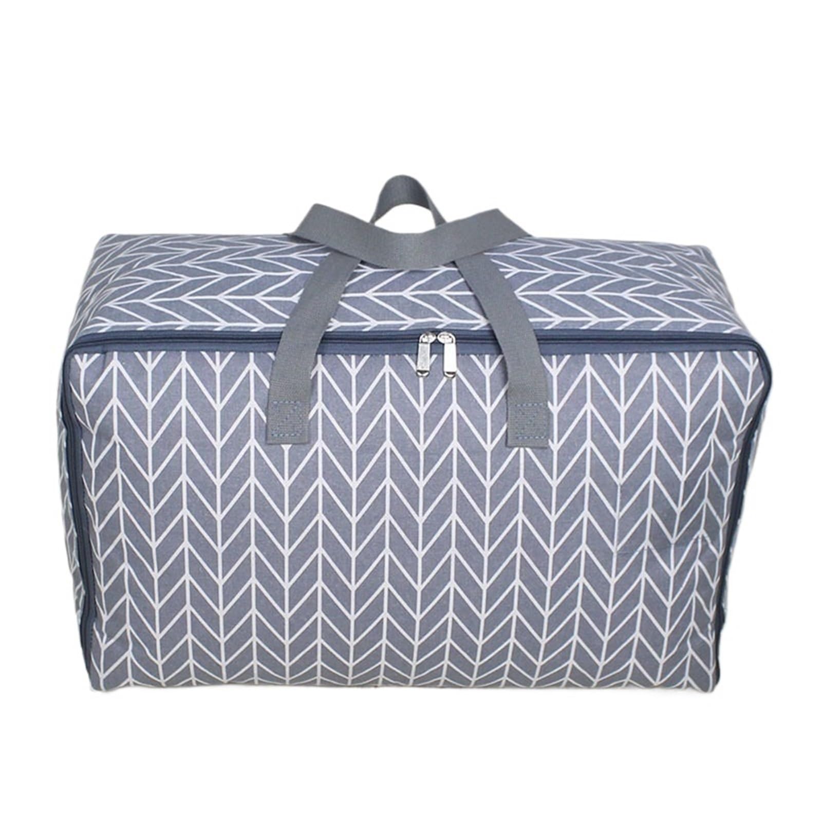 Waterproof moving bag Oxford Cloth Printing Sundries Storage Bag Large Capacity Clothes Quilt Dusproof Waterproof Moving Luggage Packing(XXL-70x30x50cm)