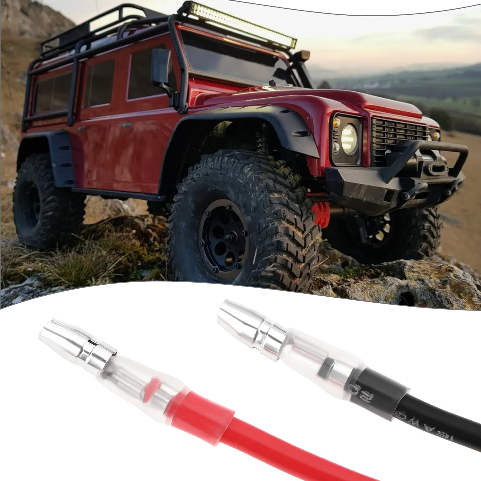 OTOTEC 10pcs 4mm RC Motor Cables 16AWG 15cm Silicone Connect Wire for 380 390 540 550 Brush Motors and Scx10 Trx4 D90 Gen8 Remote Control Cars Red - Image 3