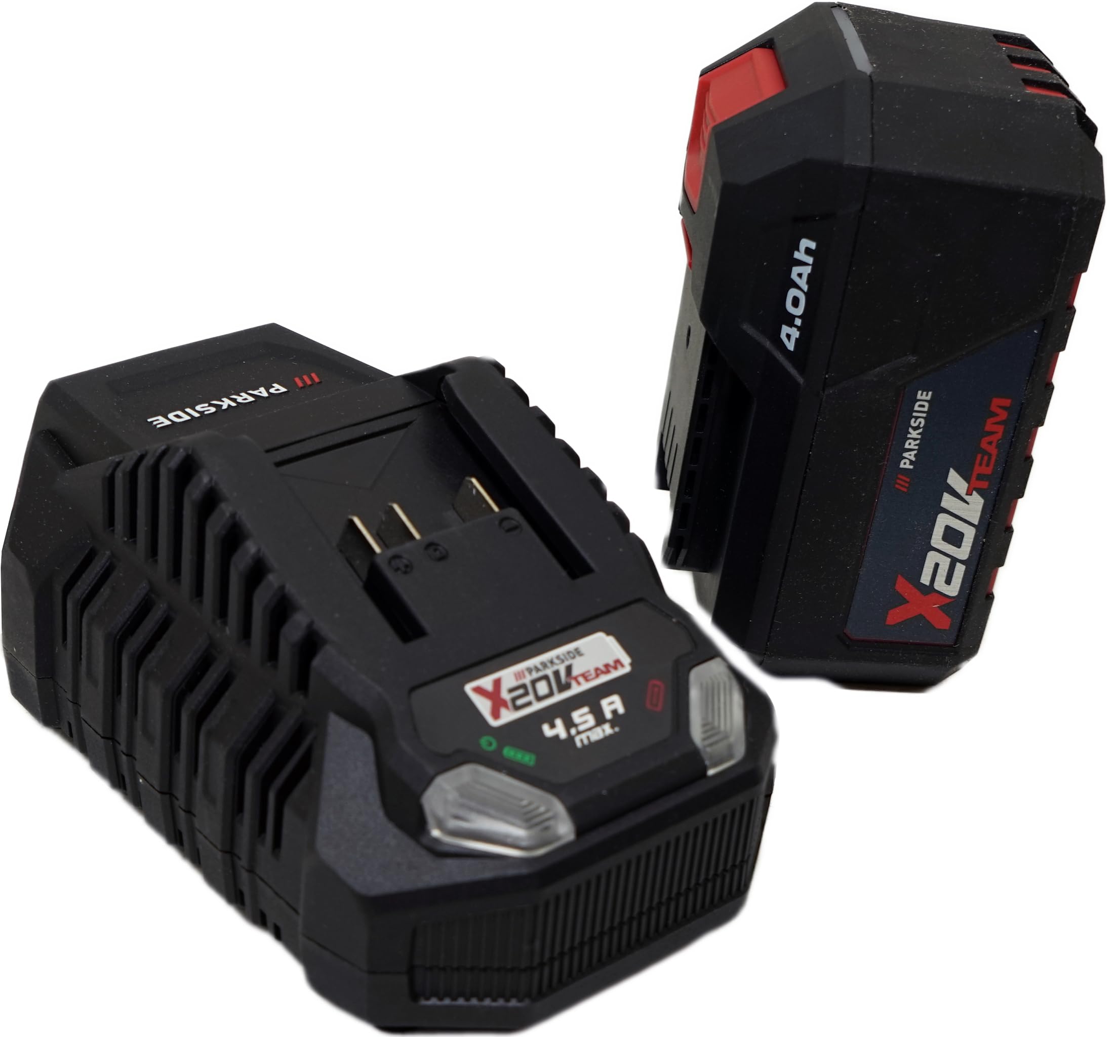 Offerta per batteria originale 20 V 4 Ah e caricabatterie rapido – agli ioni di litio – Cell Balancing – compatibile con PARKSIDE X 20 V Team