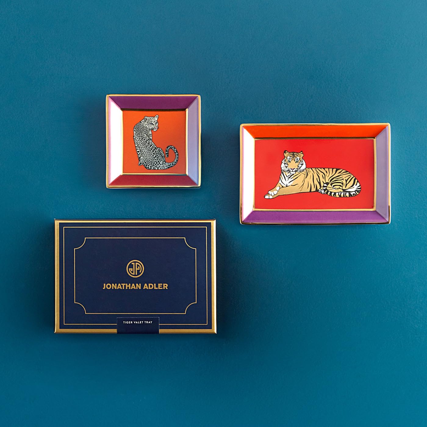 Jonathan Adler Bandeja cuadrada Safari, multicolor, talla única
