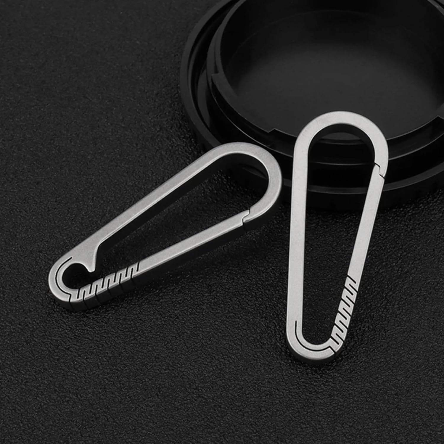 Titanium Carabiner Keychain Clip, 2-Pack Heavy Duty Small Key Ring Hooks for Men, Gray EDC Keychain with Quick Release for Keys, Wallet, Car Accessories, Outdoor Gear - Image 7