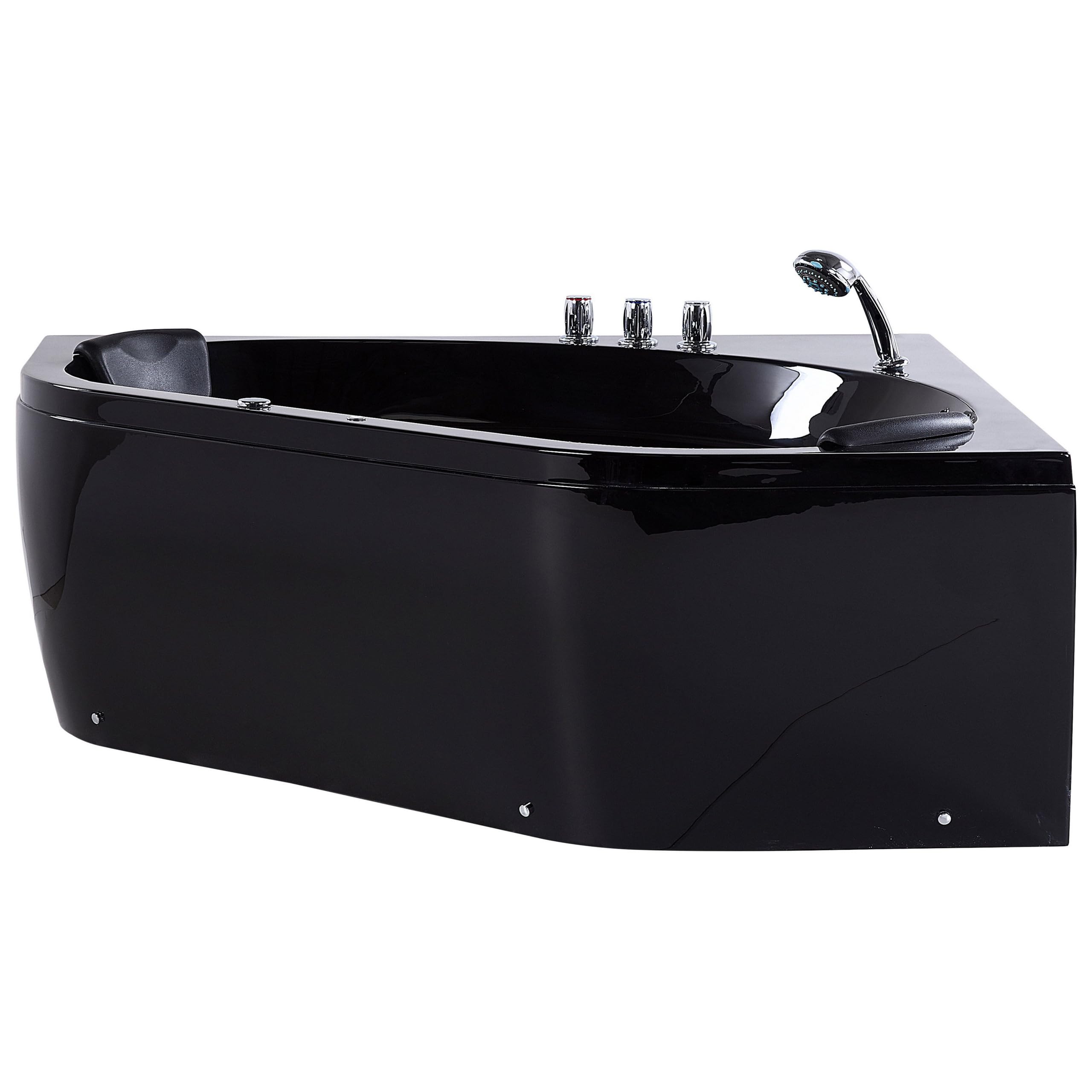 Baignoire d'Angle Hydromassante Acrylique 140 cm LED