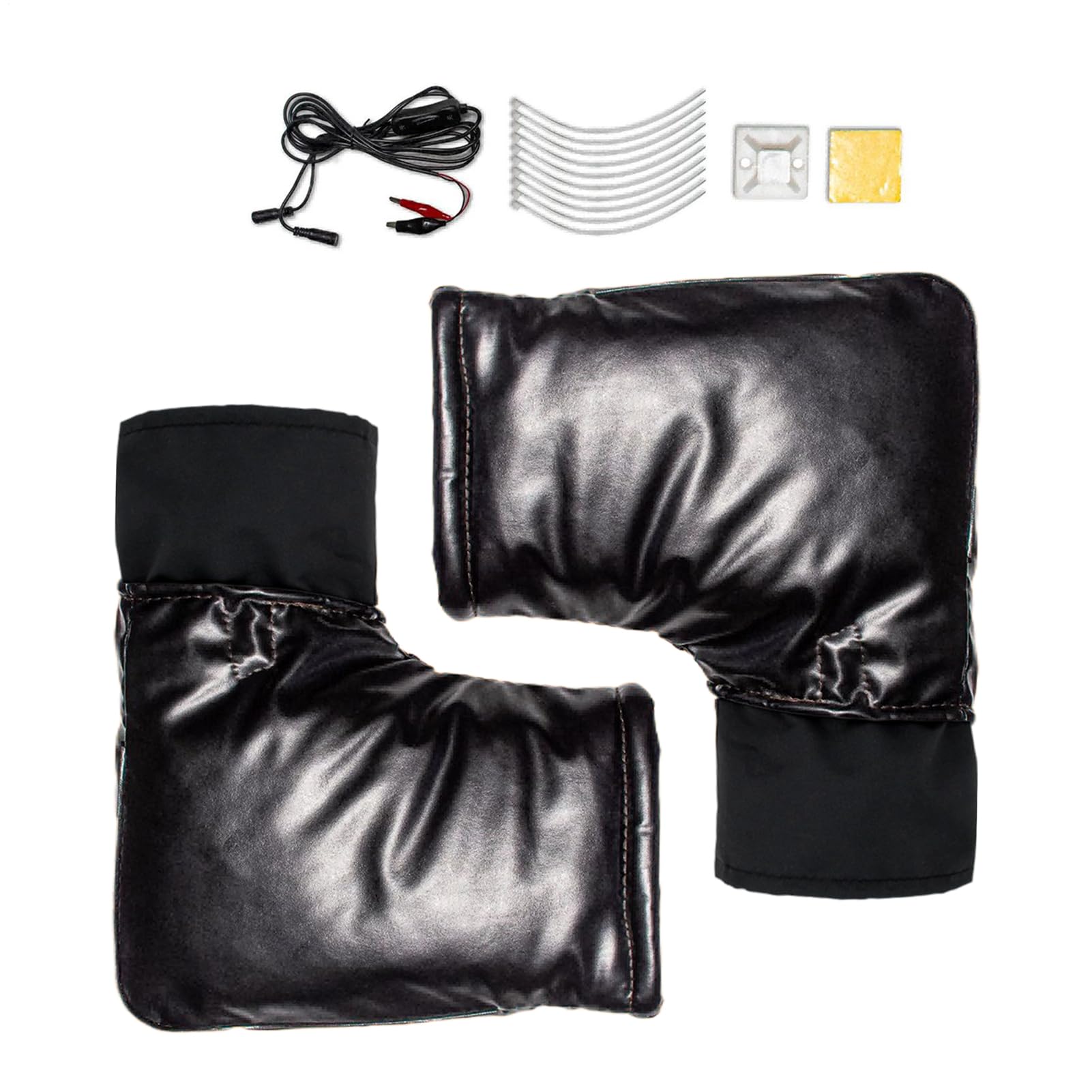 Generico Paragolpes de invierno para manillar de motocicleta – Cubierta cortavientos 12 V, guantes impermeables para manillar de motocicleta – Para invierno, scooter, ciclismo, ATV, bicicleta y para