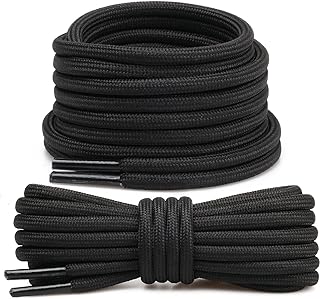 [Stepace] 2足(4本入り) 丸型 シューレース 登山靴スニーカー靴ひも 長さ80～160cm 4色 丸紐