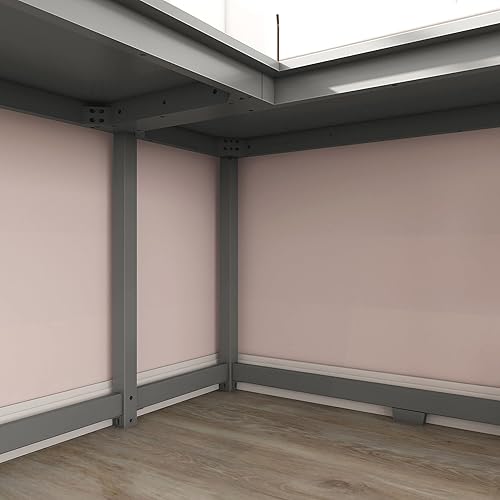 Miniatura 6 de Max & Lily Escritorio en forma de L, escritorio de esquina para oficina en casa, juegos, computadora con estantes de almacenamiento, 55 x 55